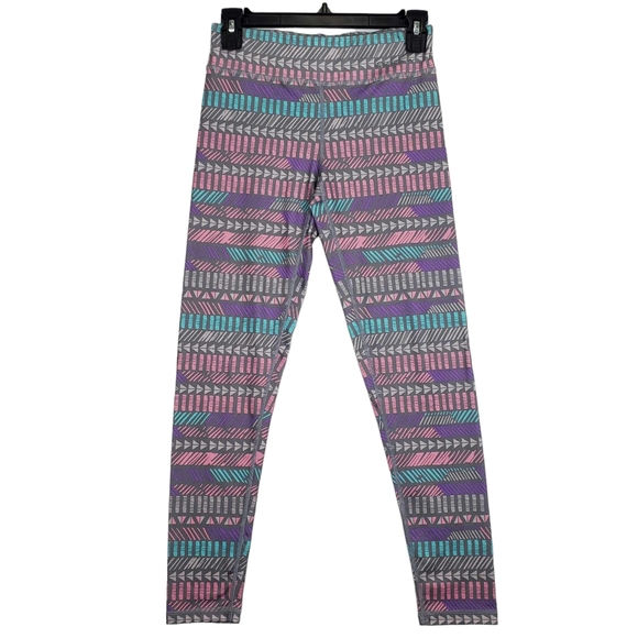 Eddie Bower Girls Leggings Gray Pastel Tribal Print Size Large 14/16 - Picture 2 of 10
